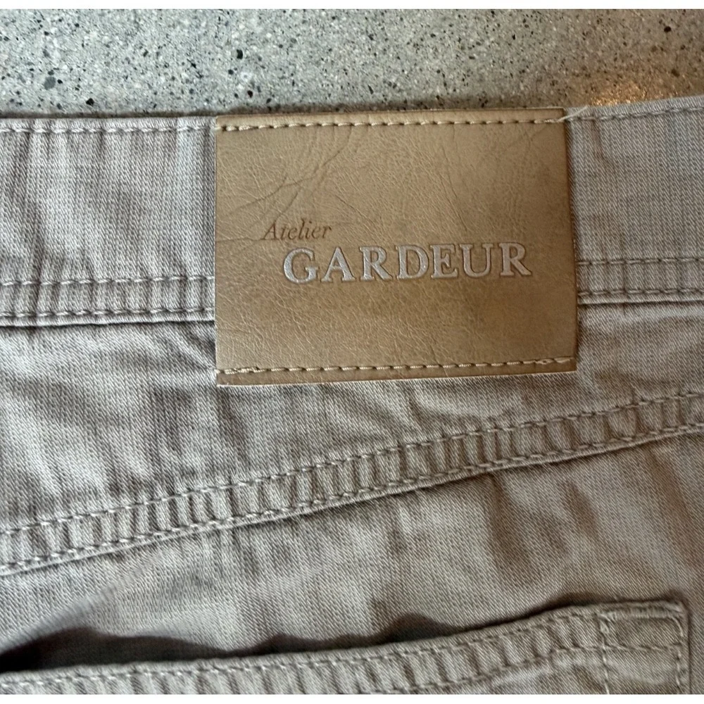 Atelier Gardeur Men's Tan Khaki Pants‎ Nigel 1 Regular Fit Size 38 x 34